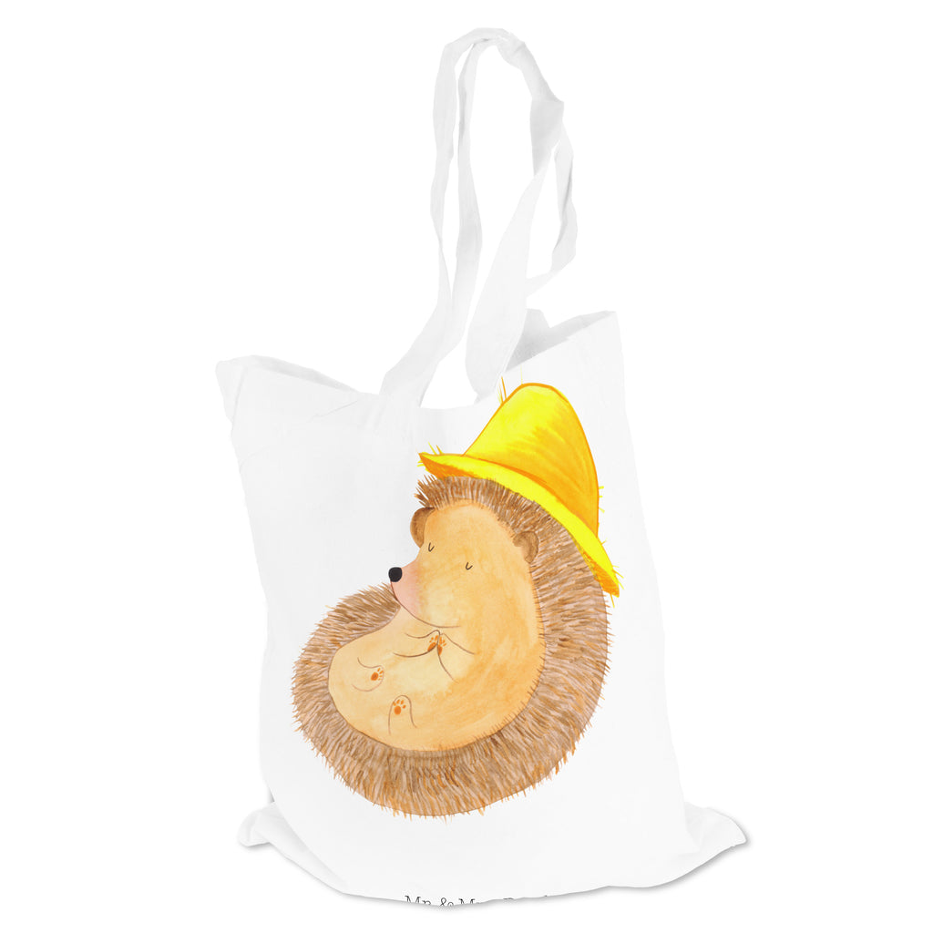 Tragetasche Igel betet Beuteltasche, Beutel, Einkaufstasche, Jutebeutel, Stoffbeutel, Tiermotive, Gute Laune, lustige Sprüche, Tiere, Igel, Igel mit Hut, Sonnenhut, Gott, Amen, beten, Leben, Dankbarkeit, Dankbar sein, dankbar, genießen