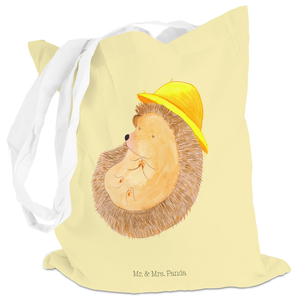 Tragetasche Igel betet Beuteltasche, Beutel, Einkaufstasche, Jutebeutel, Stoffbeutel, Tiermotive, Gute Laune, lustige Sprüche, Tiere, Igel, Igel mit Hut, Sonnenhut, Gott, Amen, beten, Leben, Dankbarkeit, Dankbar sein, dankbar, genießen