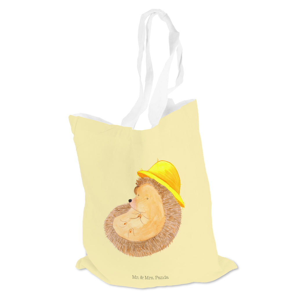 Tragetasche Igel betet Beuteltasche, Beutel, Einkaufstasche, Jutebeutel, Stoffbeutel, Tiermotive, Gute Laune, lustige Sprüche, Tiere, Igel, Igel mit Hut, Sonnenhut, Gott, Amen, beten, Leben, Dankbarkeit, Dankbar sein, dankbar, genießen