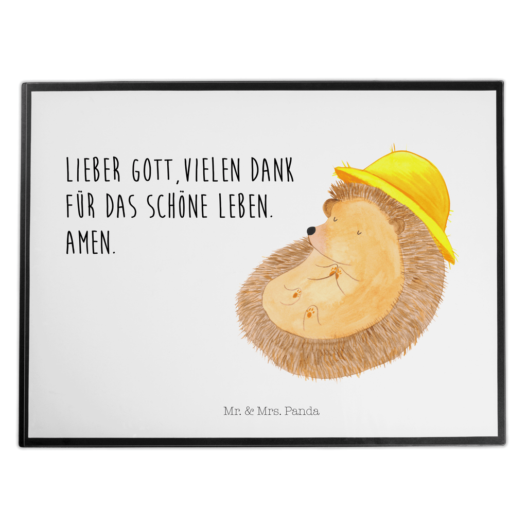 Schreibtischunterlage Igel betet Schreibunterlage, Schreibtischauflage, Bürobedarf, Büroartikel, Schreibwaren, Schreibtisch Unterlagen, Schreibtischunterlage Groß, Tiermotive, Gute Laune, lustige Sprüche, Tiere, Igel, Igel mit Hut, Sonnenhut, Gott, Amen, beten, Leben, Dankbarkeit, Dankbar sein, dankbar, genießen