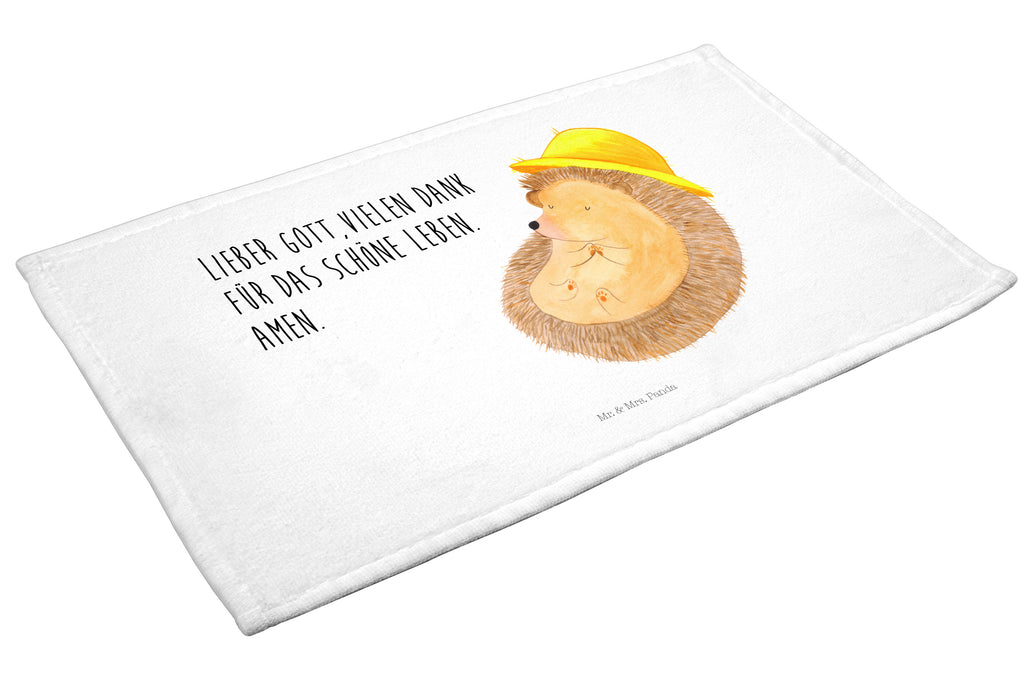 Gäste Handtuch Igel betet Gästetuch, Reisehandtuch, Sport Handtuch, Frottier, Kinder Handtuch, Tiermotive, Gute Laune, lustige Sprüche, Tiere, Igel, Igel mit Hut, Sonnenhut, Gott, Amen, beten, Leben, Dankbarkeit, Dankbar sein, dankbar, genießen