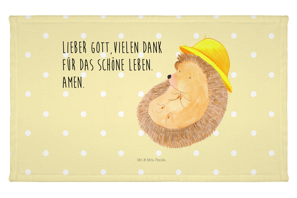 Gäste Handtuch Igel betet Gästetuch, Reisehandtuch, Sport Handtuch, Frottier, Kinder Handtuch, Tiermotive, Gute Laune, lustige Sprüche, Tiere, Igel, Igel mit Hut, Sonnenhut, Gott, Amen, beten, Leben, Dankbarkeit, Dankbar sein, dankbar, genießen