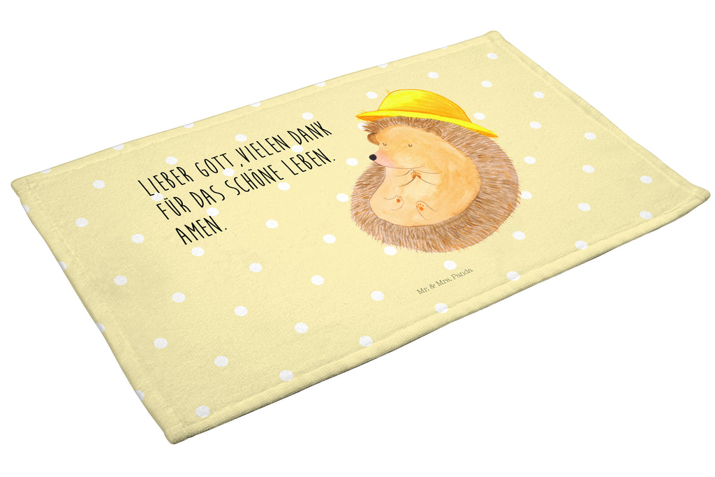 Gäste Handtuch Igel betet Gästetuch, Reisehandtuch, Sport Handtuch, Frottier, Kinder Handtuch, Tiermotive, Gute Laune, lustige Sprüche, Tiere, Igel, Igel mit Hut, Sonnenhut, Gott, Amen, beten, Leben, Dankbarkeit, Dankbar sein, dankbar, genießen