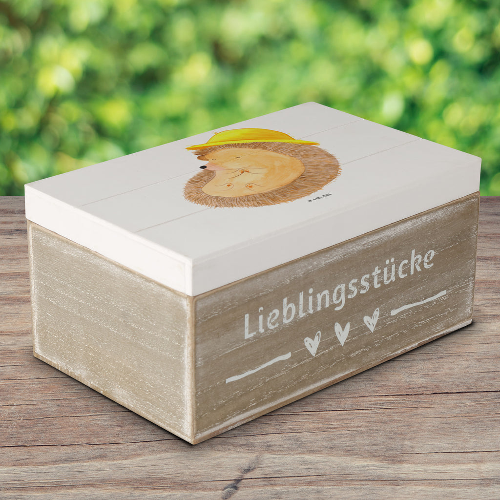 Holzkiste Igel betet Holzkiste, Kiste, Schatzkiste, Truhe, Schatulle, XXL, Erinnerungsbox, Erinnerungskiste, Dekokiste, Aufbewahrungsbox, Tiermotive, Gute Laune, lustige Sprüche, Tiere, Igel, Igel mit Hut, Sonnenhut, Gott, Amen, beten, Leben, Dankbarkeit, Dankbar sein, dankbar, genießen