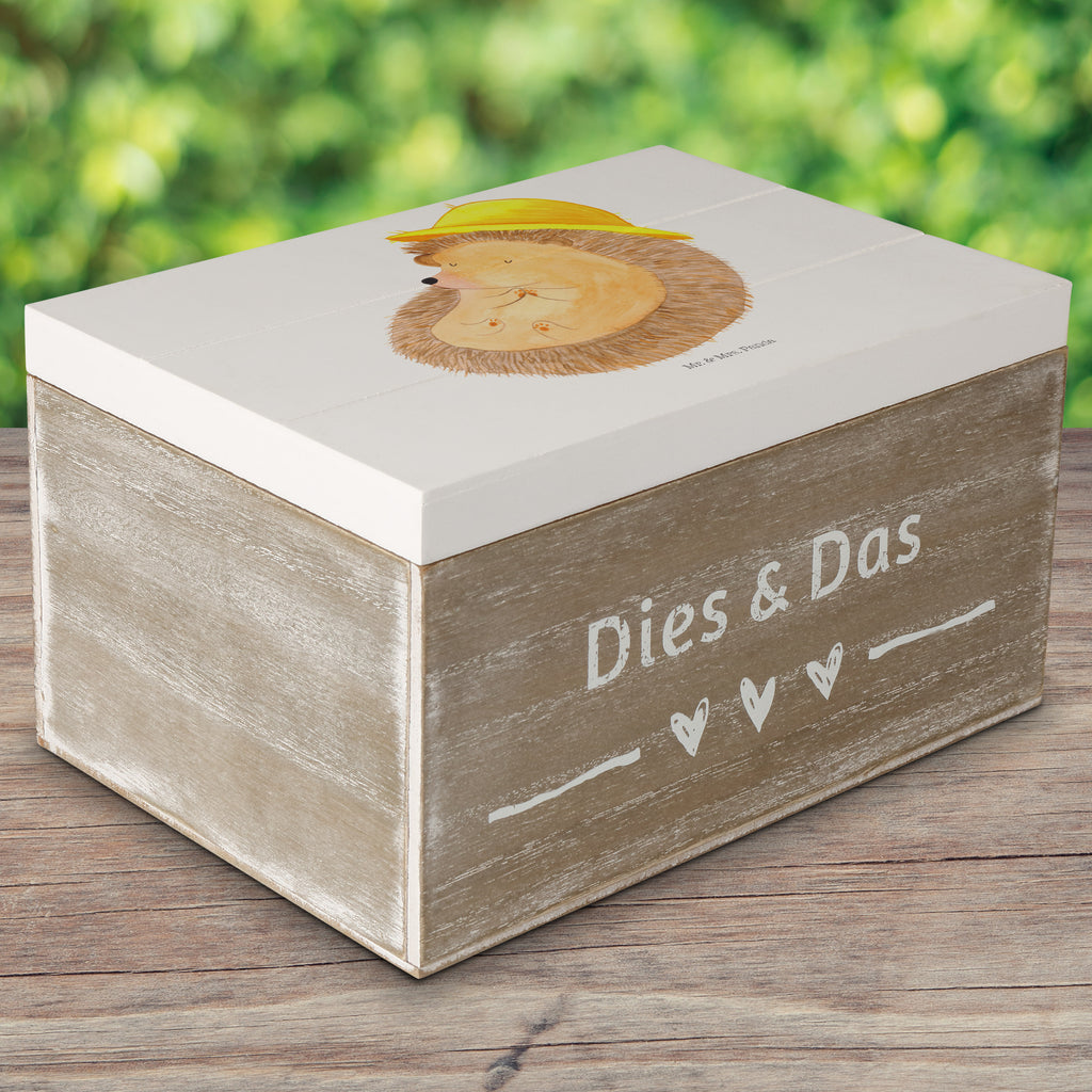 Holzkiste Igel betet Holzkiste, Kiste, Schatzkiste, Truhe, Schatulle, XXL, Erinnerungsbox, Erinnerungskiste, Dekokiste, Aufbewahrungsbox, Tiermotive, Gute Laune, lustige Sprüche, Tiere, Igel, Igel mit Hut, Sonnenhut, Gott, Amen, beten, Leben, Dankbarkeit, Dankbar sein, dankbar, genießen