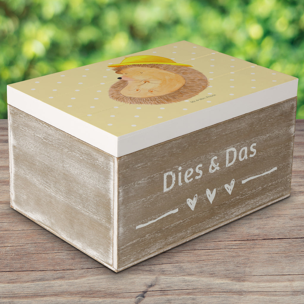 Holzkiste Igel betet Holzkiste, Kiste, Schatzkiste, Truhe, Schatulle, XXL, Erinnerungsbox, Erinnerungskiste, Dekokiste, Aufbewahrungsbox, Tiermotive, Gute Laune, lustige Sprüche, Tiere, Igel, Igel mit Hut, Sonnenhut, Gott, Amen, beten, Leben, Dankbarkeit, Dankbar sein, dankbar, genießen