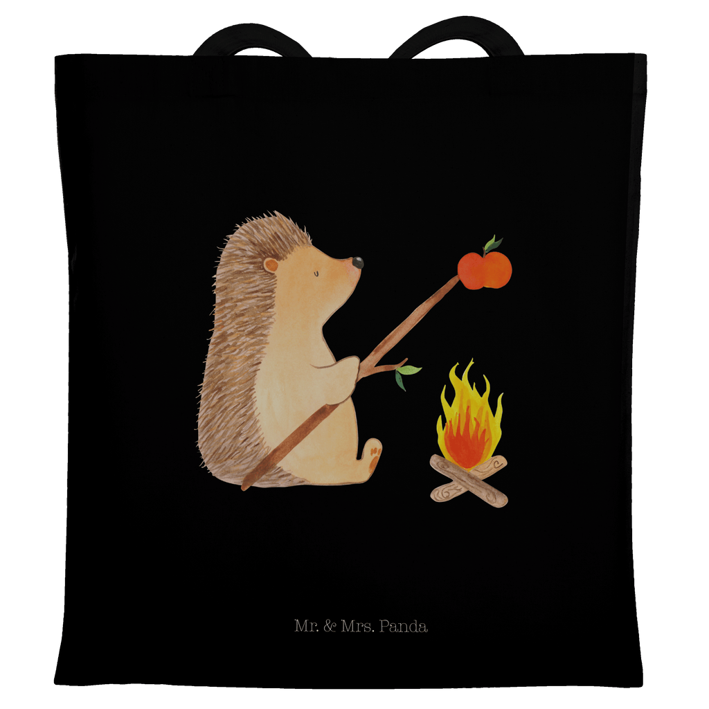 Tragetasche Igel grillt Beuteltasche, Beutel, Einkaufstasche, Jutebeutel, Stoffbeutel, Tiermotive, Gute Laune, lustige Sprüche, Tiere, Igel, Grillen, Ziele, Motivation, arbeitslos, Sinn des Lebens, Spruch