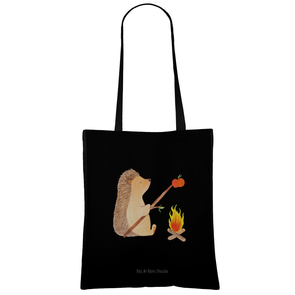 Tragetasche Igel grillt Beuteltasche, Beutel, Einkaufstasche, Jutebeutel, Stoffbeutel, Tiermotive, Gute Laune, lustige Sprüche, Tiere, Igel, Grillen, Ziele, Motivation, arbeitslos, Sinn des Lebens, Spruch