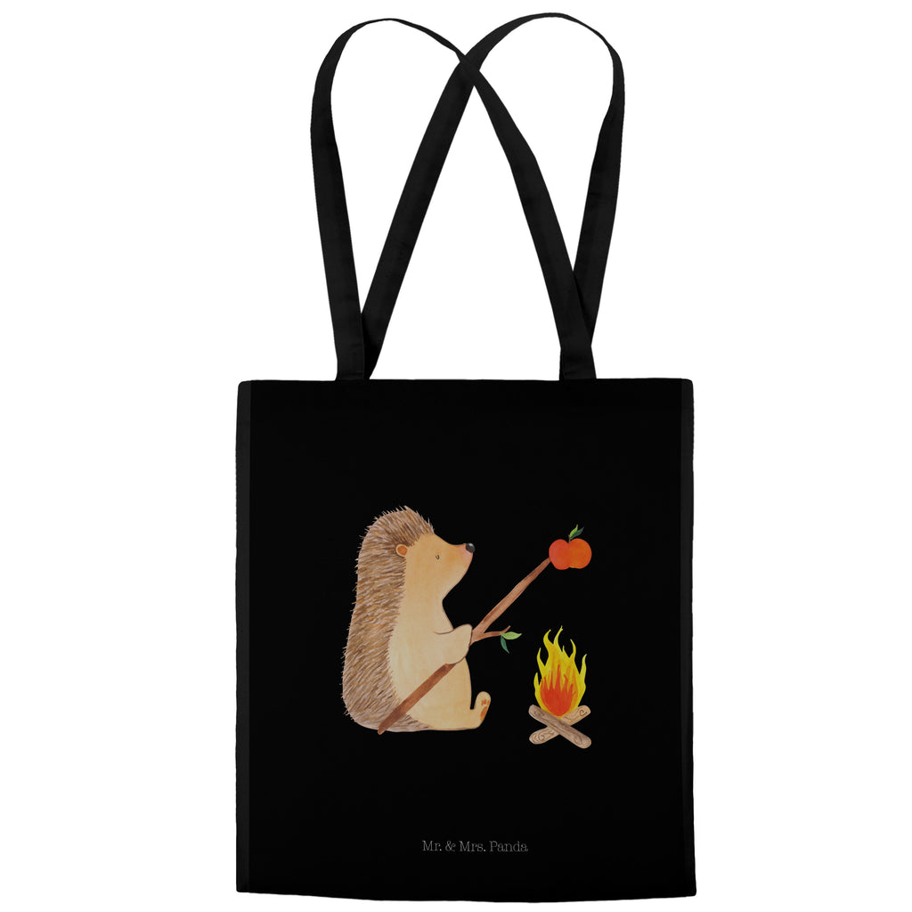 Tragetasche Igel grillt Beuteltasche, Beutel, Einkaufstasche, Jutebeutel, Stoffbeutel, Tiermotive, Gute Laune, lustige Sprüche, Tiere, Igel, Grillen, Ziele, Motivation, arbeitslos, Sinn des Lebens, Spruch