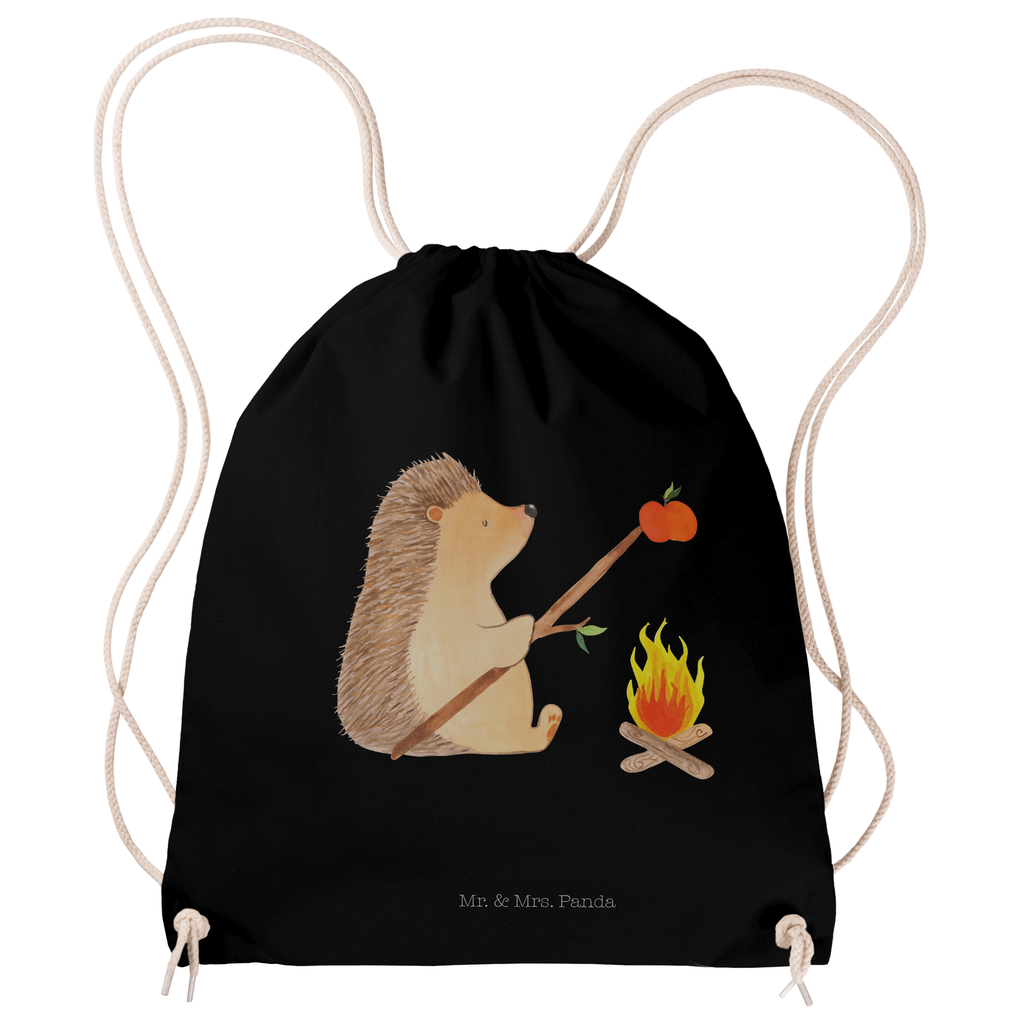 Sportbeutel Igel grillt Turnbeutel, Beutel, Sporttasche, Tasche, Stoffbeutel, Tiermotive, Gute Laune, lustige Sprüche, Tiere, Igel, Grillen, Ziele, Motivation, arbeitslos, Sinn des Lebens, Spruch
