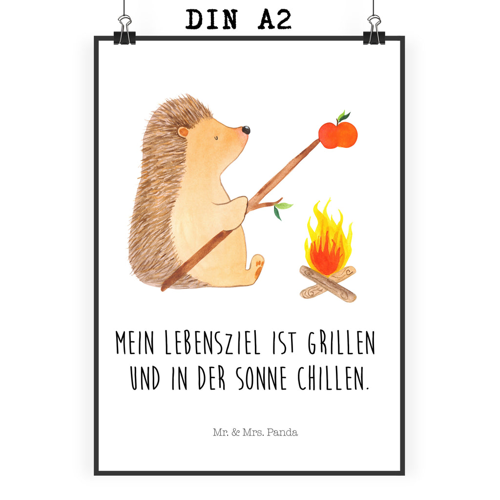 Poster Igel grillt Poster, Wandposter, Bild, Wanddeko, Küchenposter, Kinderposter, Wanddeko Bild, Raumdekoration, Wanddekoration, Handgemaltes Poster, Mr. & Mrs. Panda Poster, Designposter, Kunstdruck, Posterdruck, Tiermotive, Gute Laune, lustige Sprüche, Tiere, Igel, Grillen, Ziele, Motivation, arbeitslos, Sinn des Lebens, Spruch