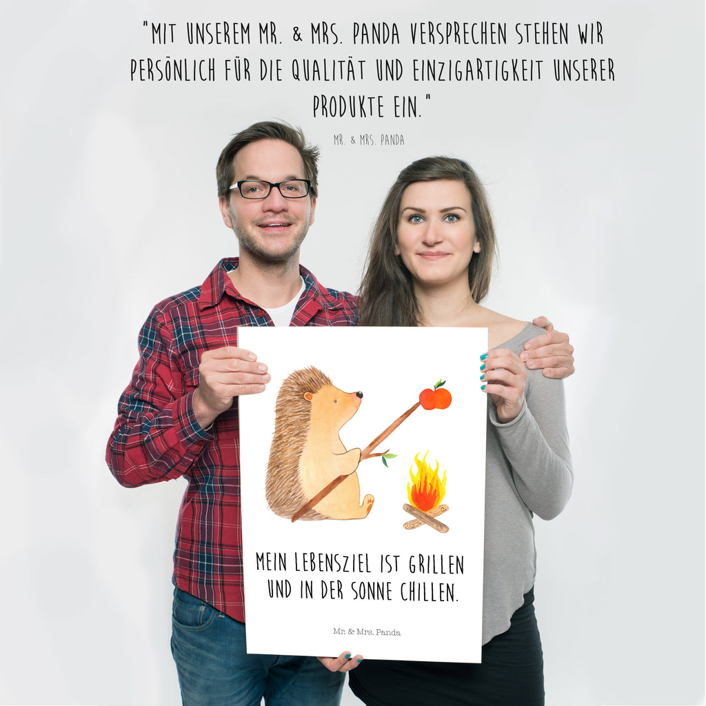 Poster Igel grillt Poster, Wandposter, Bild, Wanddeko, Küchenposter, Kinderposter, Wanddeko Bild, Raumdekoration, Wanddekoration, Handgemaltes Poster, Mr. & Mrs. Panda Poster, Designposter, Kunstdruck, Posterdruck, Tiermotive, Gute Laune, lustige Sprüche, Tiere, Igel, Grillen, Ziele, Motivation, arbeitslos, Sinn des Lebens, Spruch