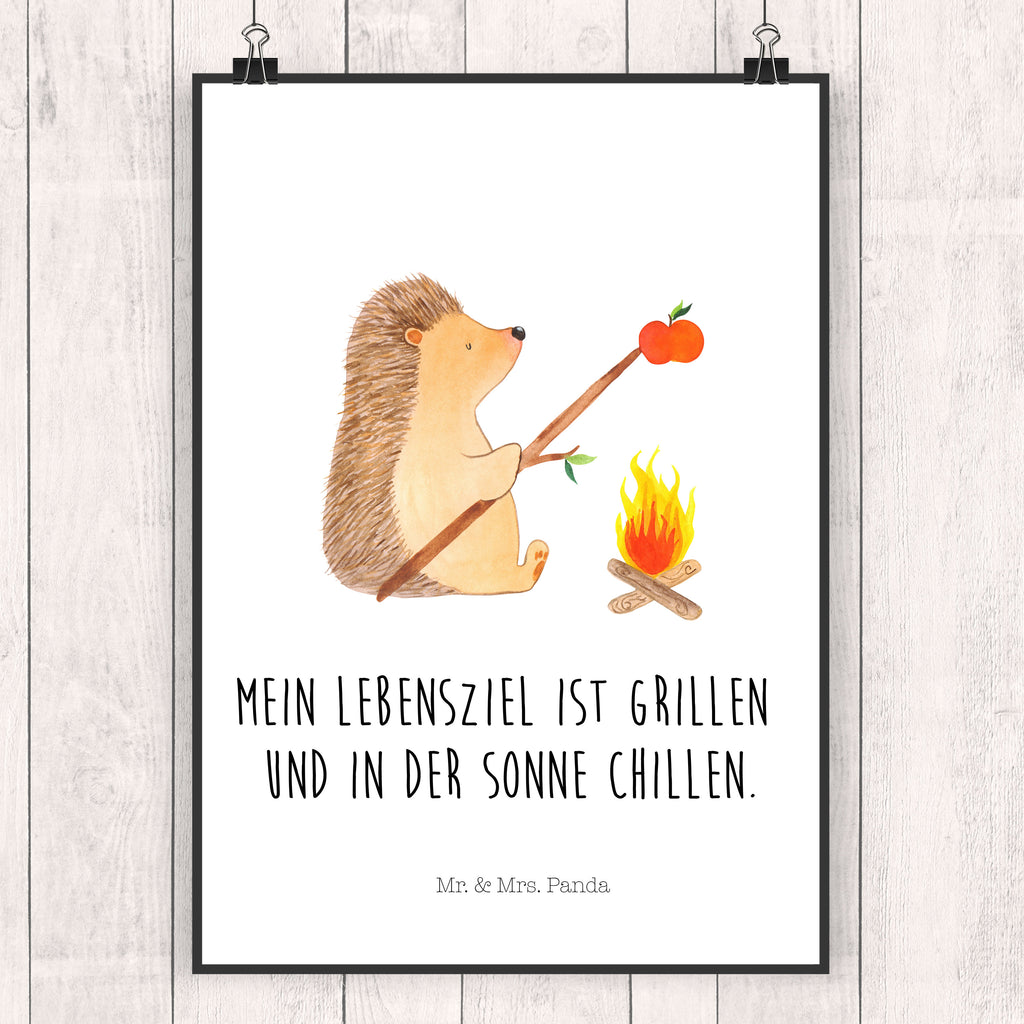Poster Igel grillt Poster, Wandposter, Bild, Wanddeko, Küchenposter, Kinderposter, Wanddeko Bild, Raumdekoration, Wanddekoration, Handgemaltes Poster, Mr. & Mrs. Panda Poster, Designposter, Kunstdruck, Posterdruck, Tiermotive, Gute Laune, lustige Sprüche, Tiere, Igel, Grillen, Ziele, Motivation, arbeitslos, Sinn des Lebens, Spruch