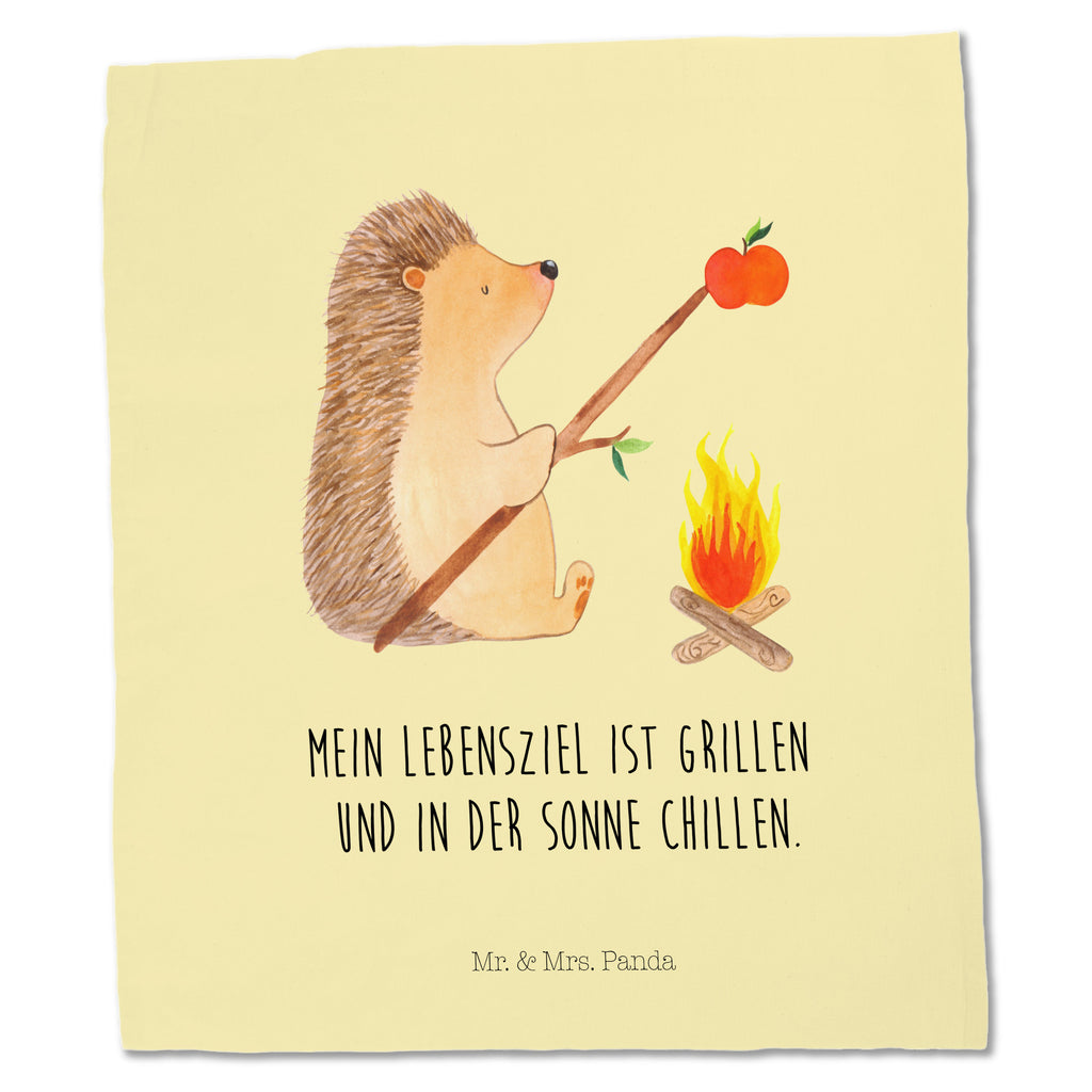 Tragetasche Igel grillt Beuteltasche, Beutel, Einkaufstasche, Jutebeutel, Stoffbeutel, Tiermotive, Gute Laune, lustige Sprüche, Tiere, Igel, Grillen, Ziele, Motivation, arbeitslos, Sinn des Lebens, Spruch