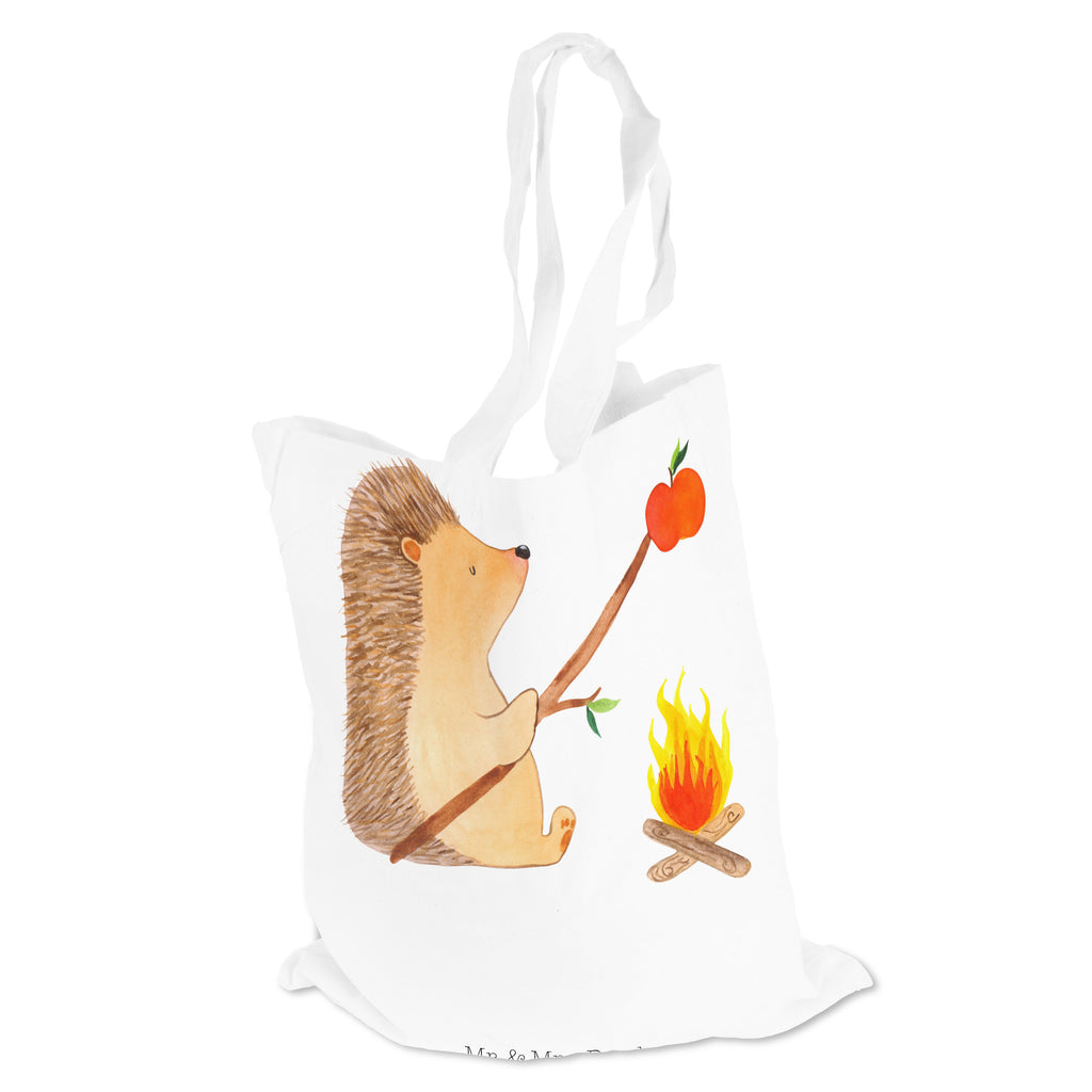 Tragetasche Igel grillt Beuteltasche, Beutel, Einkaufstasche, Jutebeutel, Stoffbeutel, Tiermotive, Gute Laune, lustige Sprüche, Tiere, Igel, Grillen, Ziele, Motivation, arbeitslos, Sinn des Lebens, Spruch