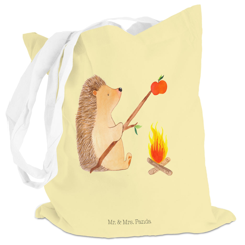 Tragetasche Igel grillt Beuteltasche, Beutel, Einkaufstasche, Jutebeutel, Stoffbeutel, Tiermotive, Gute Laune, lustige Sprüche, Tiere, Igel, Grillen, Ziele, Motivation, arbeitslos, Sinn des Lebens, Spruch