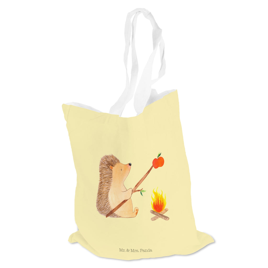 Tragetasche Igel grillt Beuteltasche, Beutel, Einkaufstasche, Jutebeutel, Stoffbeutel, Tiermotive, Gute Laune, lustige Sprüche, Tiere, Igel, Grillen, Ziele, Motivation, arbeitslos, Sinn des Lebens, Spruch