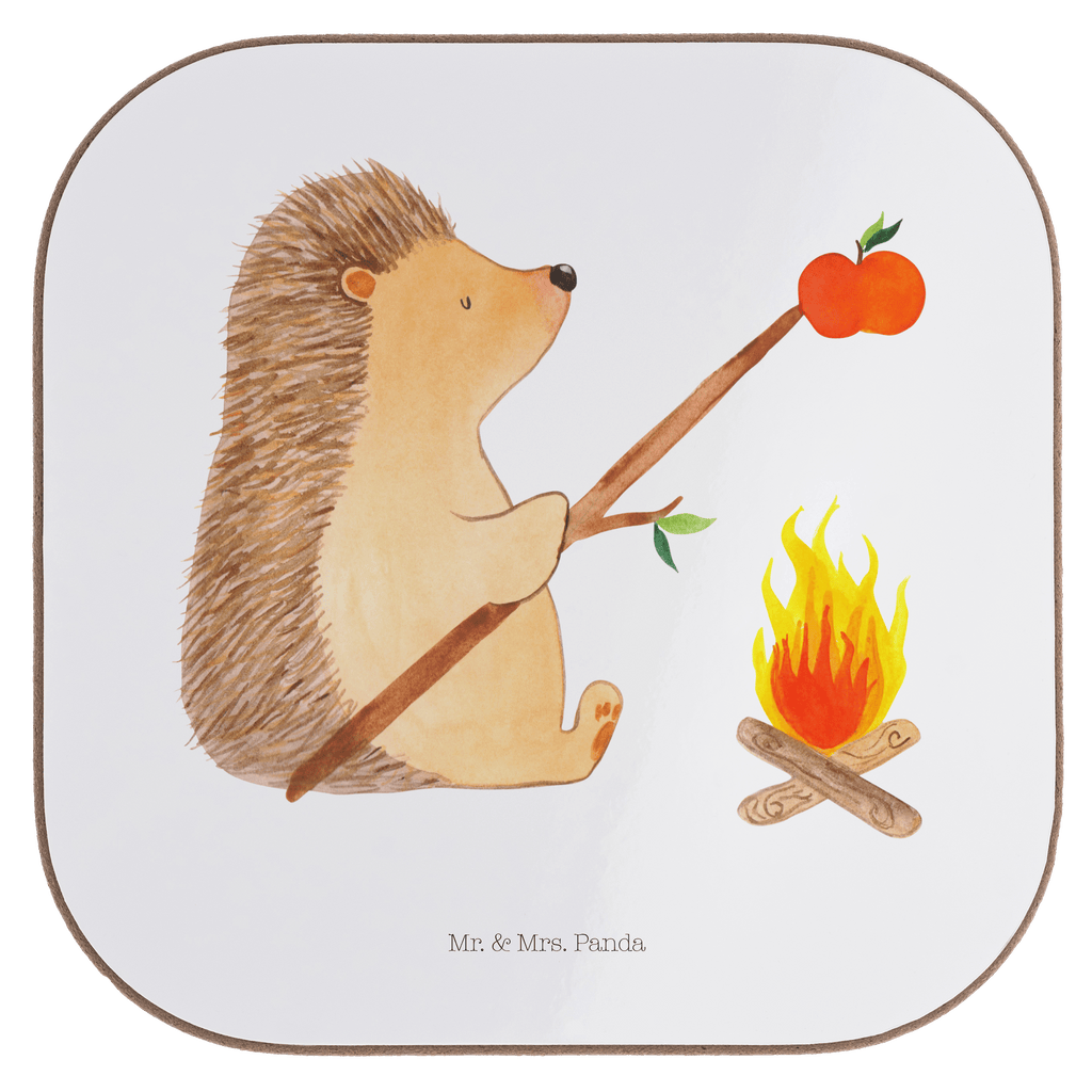 Quadratische Untersetzer Igel grillt Bierdeckel, Glasuntersetzer, Untersetzer Gläser, Getränkeuntersetzer, Tiermotive, Gute Laune, lustige Sprüche, Tiere, Igel, Grillen, Ziele, Motivation, arbeitslos, Sinn des Lebens, Spruch