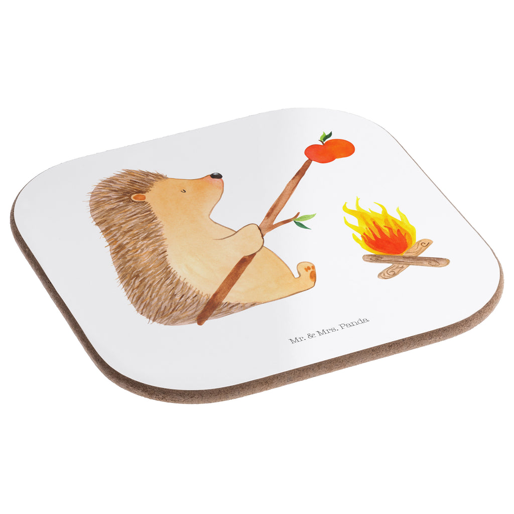 Quadratische Untersetzer Igel grillt Bierdeckel, Glasuntersetzer, Untersetzer Gläser, Getränkeuntersetzer, Tiermotive, Gute Laune, lustige Sprüche, Tiere, Igel, Grillen, Ziele, Motivation, arbeitslos, Sinn des Lebens, Spruch