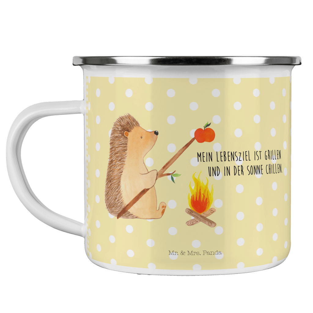 Camping Emaille Tasse Igel grillt Campingtasse, Trinkbecher, Metalltasse, Outdoor Tasse, Emaille Trinkbecher, Blechtasse Outdoor, Emaille Campingbecher, Edelstahl Trinkbecher, Metalltasse für Camping, Kaffee Blechtasse, Camping Tasse Metall, Tiermotive, Gute Laune, lustige Sprüche, Tiere, Igel, Grillen, Ziele, Motivation, arbeitslos, Sinn des Lebens, Spruch