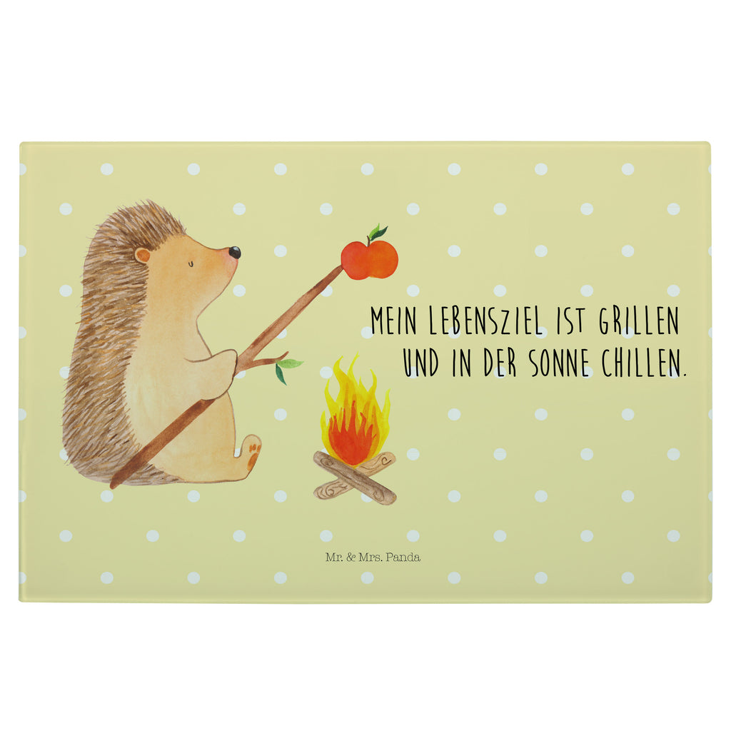 Medium Glas Schneidbrett Igel grillt Glasschneidebrett, Schneidebrett, Tiermotive, Gute Laune, lustige Sprüche, Tiere, Igel, Grillen, Ziele, Motivation, arbeitslos, Sinn des Lebens, Spruch