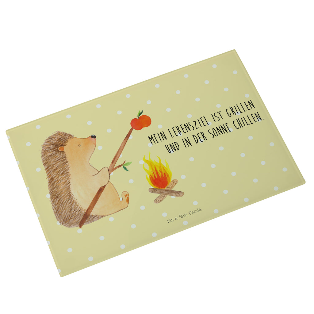 Medium Glas Schneidbrett Igel grillt Glasschneidebrett, Schneidebrett, Tiermotive, Gute Laune, lustige Sprüche, Tiere, Igel, Grillen, Ziele, Motivation, arbeitslos, Sinn des Lebens, Spruch
