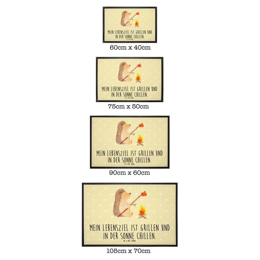 Fußmatte Igel grillt Türvorleger, Schmutzmatte, Fußabtreter, Matte, Schmutzfänger, Fußabstreifer, Schmutzfangmatte, Türmatte, Motivfußmatte, Haustürmatte, Vorleger, Tiermotive, Gute Laune, lustige Sprüche, Tiere, Igel, Grillen, Ziele, Motivation, arbeitslos, Sinn des Lebens, Spruch