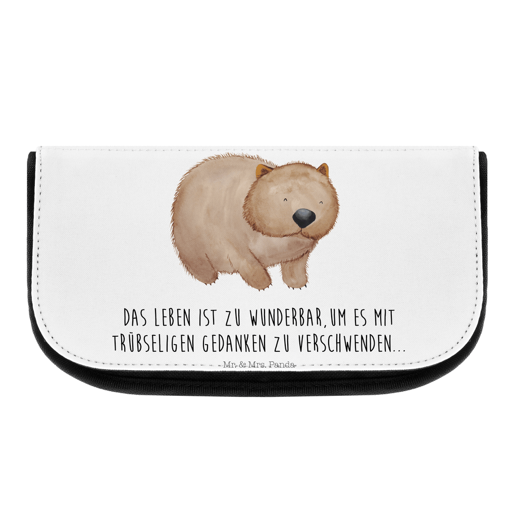 Kosmetiktasche Wombat Kosmetikbeutel, Kulturtasche, Kulturbeutel, Schminktasche, Make-Up Tasche, Tiermotive, Gute Laune, lustige Sprüche, Tiere, Wombat, Das Leben ist schön, Motivation, Spruch, Australien