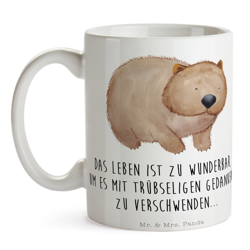 Tasse Wombat Wombat, Das Leben ist schön, Motivation, Spruch, Australien, 	 Becher, Kaffeetasse, Kaffeebecher, Tee, Frühstück, Büro  süße Tiermotive, gute Laune, lustige Sprüche, Tiere