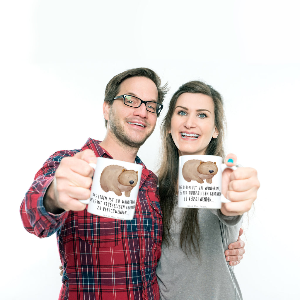 Tasse Wombat Wombat, Das Leben ist schön, Motivation, Spruch, Australien, 	 Becher, Kaffeetasse, Kaffeebecher, Tee, Frühstück, Büro  süße Tiermotive, gute Laune, lustige Sprüche, Tiere