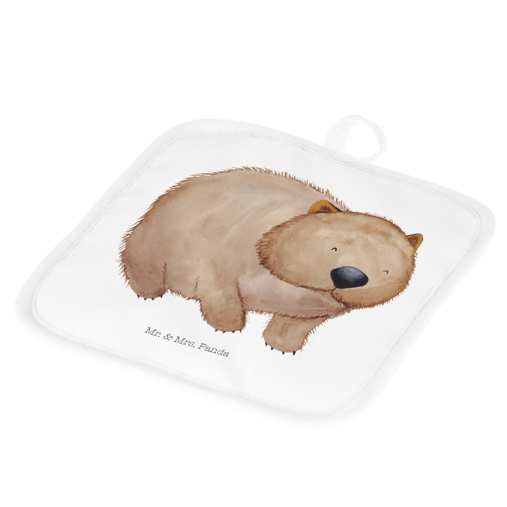 2er Set Topflappen  Wombat Topflappen, Topfuntersetzer, Ofenhandschuh, Topflappen Set, Topflappen lustig, Topflappen mit Spruch, Tiermotive, Gute Laune, lustige Sprüche, Tiere, Wombat, Das Leben ist schön, Motivation, Spruch, Australien