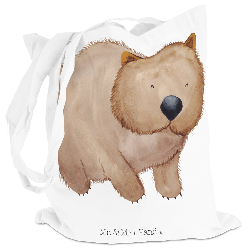 Tragetasche Wombat Beuteltasche, Beutel, Einkaufstasche, Jutebeutel, Stoffbeutel, Tiermotive, Gute Laune, lustige Sprüche, Tiere, Wombat, Das Leben ist schön, Motivation, Spruch, Australien