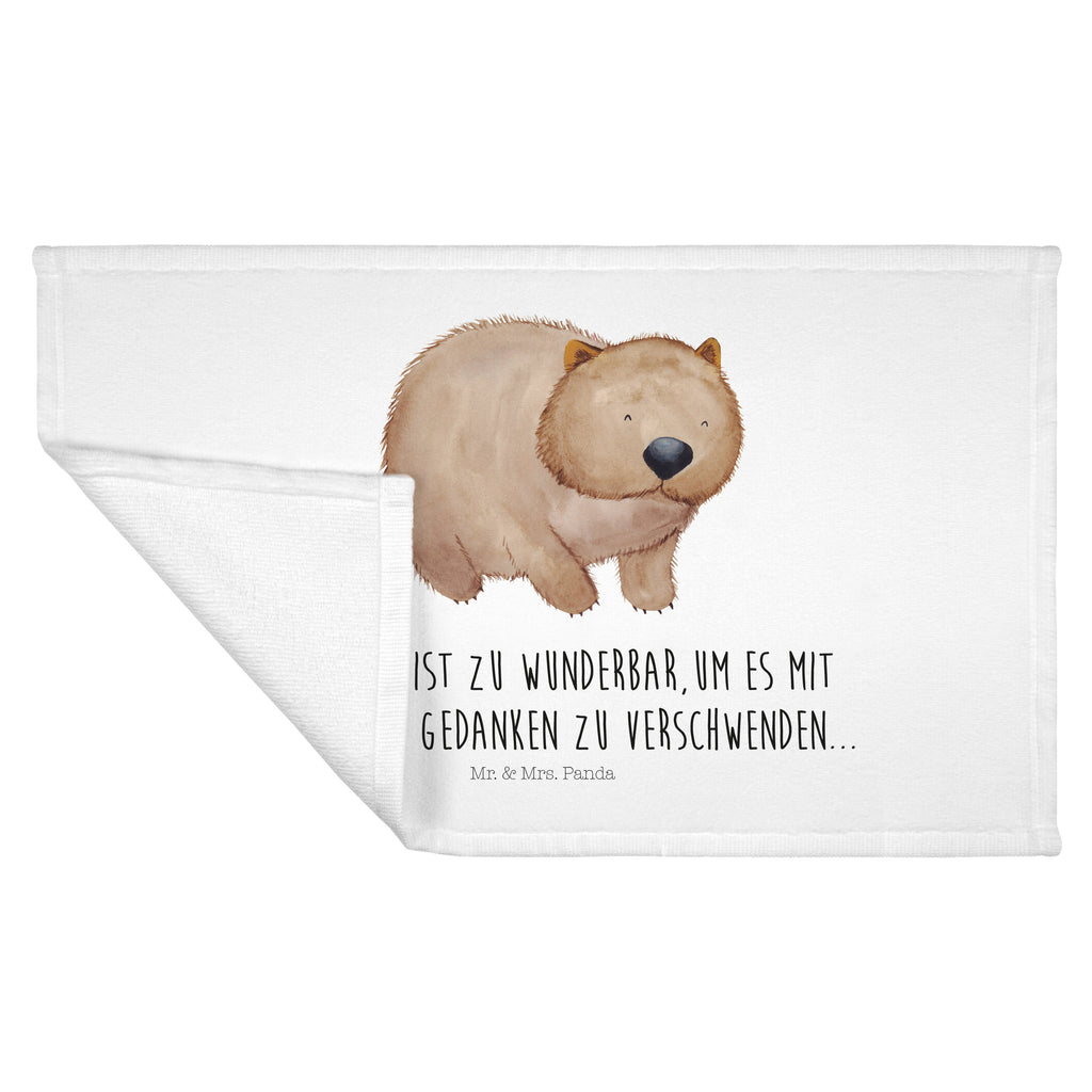 Gäste Handtuch Wombat Gästetuch, Reisehandtuch, Sport Handtuch, Frottier, Kinder Handtuch, süße Tiermotive, gute Laune, lustige Sprüche, Tiere, Wombat, Das Leben ist schön, Motivation, Spruch, Australien