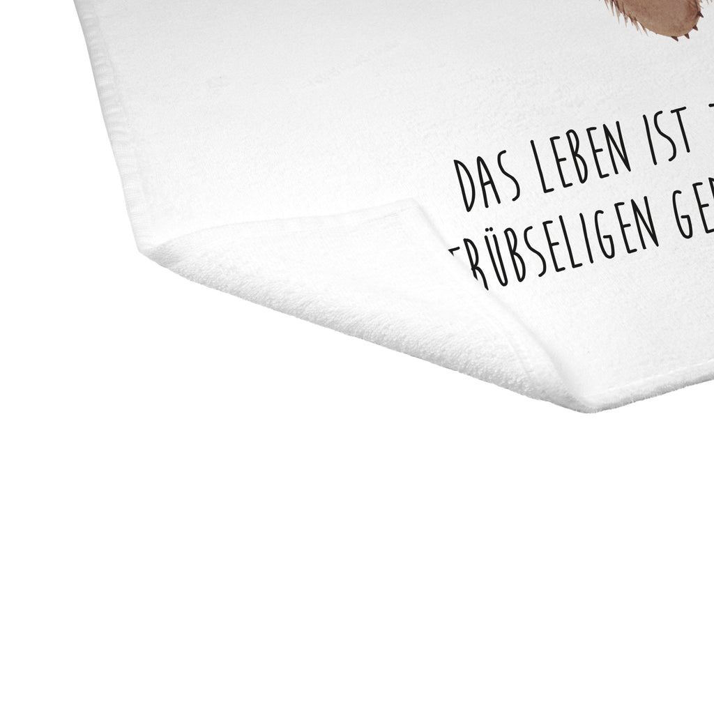 Gäste Handtuch Wombat Gästetuch, Reisehandtuch, Sport Handtuch, Frottier, Kinder Handtuch, süße Tiermotive, gute Laune, lustige Sprüche, Tiere, Wombat, Das Leben ist schön, Motivation, Spruch, Australien