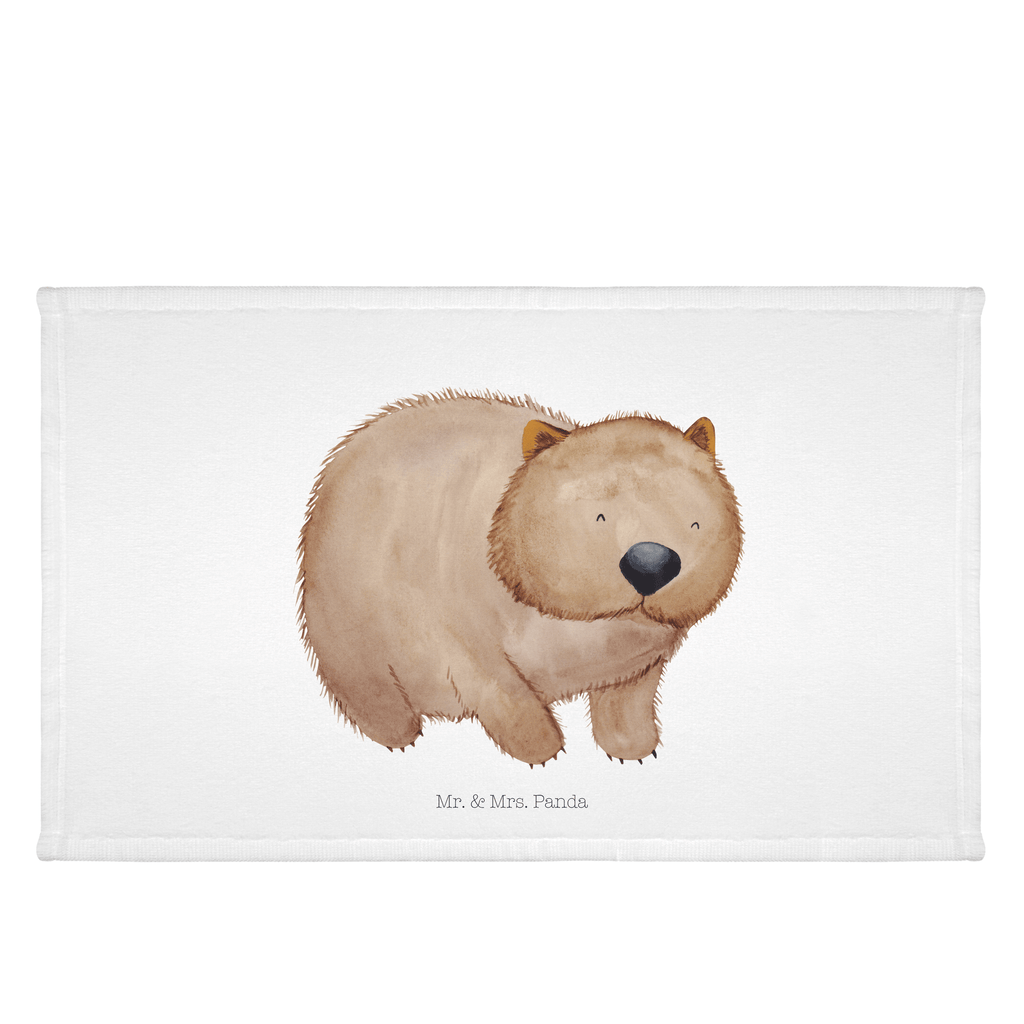 Gäste Handtuch Wombat Gästetuch, Reisehandtuch, Sport Handtuch, Frottier, Kinder Handtuch, süße Tiermotive, gute Laune, lustige Sprüche, Tiere, Wombat, Das Leben ist schön, Motivation, Spruch, Australien