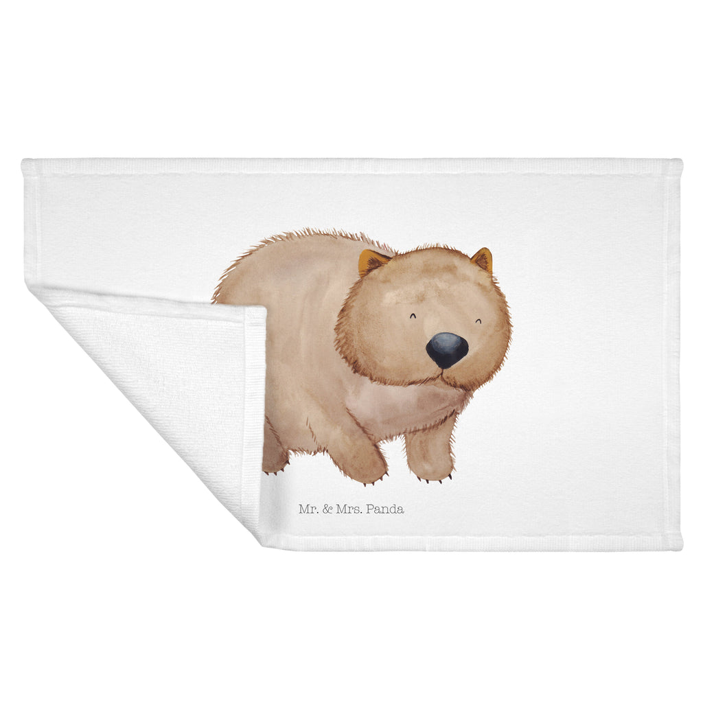 Gäste Handtuch Wombat Gästetuch, Reisehandtuch, Sport Handtuch, Frottier, Kinder Handtuch, süße Tiermotive, gute Laune, lustige Sprüche, Tiere, Wombat, Das Leben ist schön, Motivation, Spruch, Australien