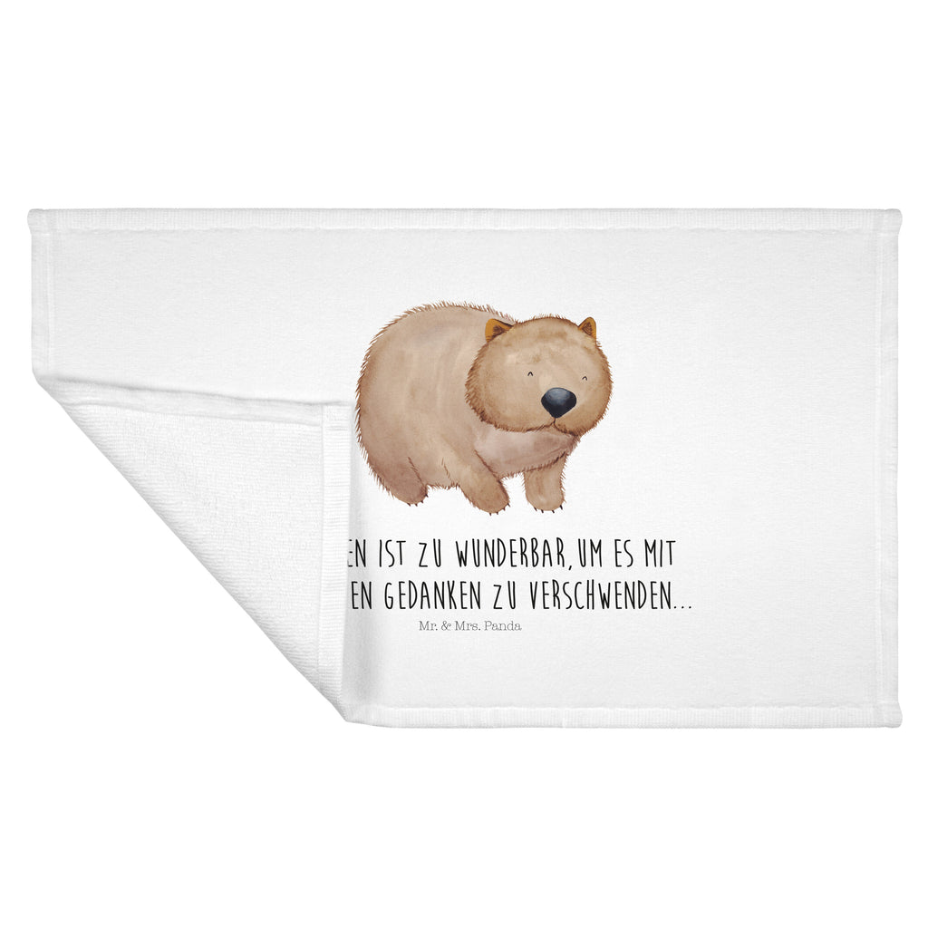 50 x 100 Handtuch Wombat Handtuch, Badehandtuch, Badezimmer, Handtücher, groß, Kinder, Baby, Tiermotive, Gute Laune, lustige Sprüche, Tiere, Wombat, Das Leben ist schön, Motivation, Spruch, Australien