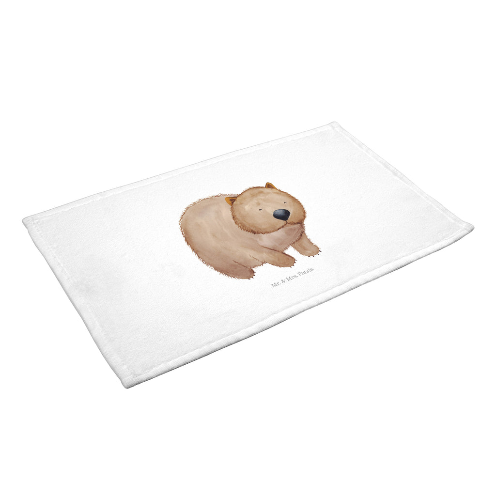 50 x 100 Handtuch Wombat Handtuch, Badehandtuch, Badezimmer, Handtücher, groß, Kinder, Baby, Tiermotive, Gute Laune, lustige Sprüche, Tiere, Wombat, Das Leben ist schön, Motivation, Spruch, Australien