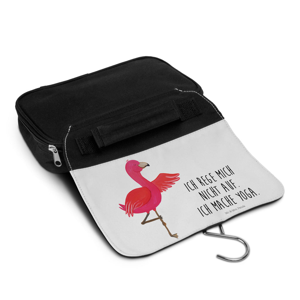 Kulturbeutel Flamingo Yoga Kulturbeutel, Zum Aufhängen, Waschtasche, Kosmetiktasche, Damen, Herren, Aufbewahrungstasche, Schminktasche, Kosmetikbeutel, Organizer, Kulturtasche, Schminkutensil, Flamingo, Vogel, Yoga, Namaste, Achtsamkeit, Yoga-Übung, Entspannung, Ärger, Aufregen, Tiefenentspannung