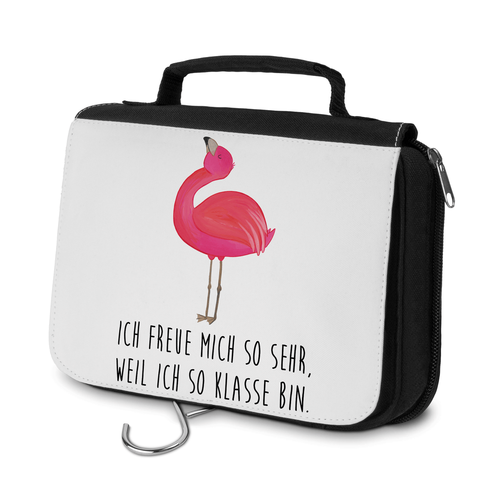 Kulturbeutel Flamingo stolz Kulturbeutel, Zum Aufhängen, Waschtasche, Kosmetiktasche, Damen, Herren, Aufbewahrungstasche, Schminktasche, Kosmetikbeutel, Organizer, Kulturtasche, Schminkutensil, Flamingo, stolz, Freude, Selbstliebe, Selbstakzeptanz, Freundin, beste Freundin, Tochter, Mama, Schwester