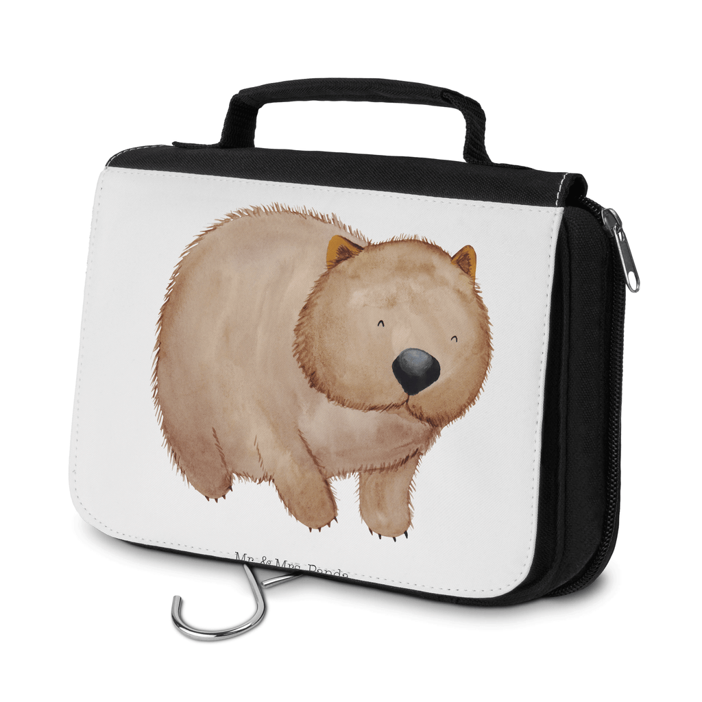 Kulturbeutel Wombat Kulturbeutel, Zum Aufhängen, Waschtasche, Kosmetiktasche, Damen, Herren, Aufbewahrungstasche, Schminktasche, Kosmetikbeutel, Organizer, Kulturtasche, Schminkutensil, Tiermotive, Gute Laune, lustige Sprüche, Tiere, Wombat, Das Leben ist schön, Motivation, Spruch, Australien