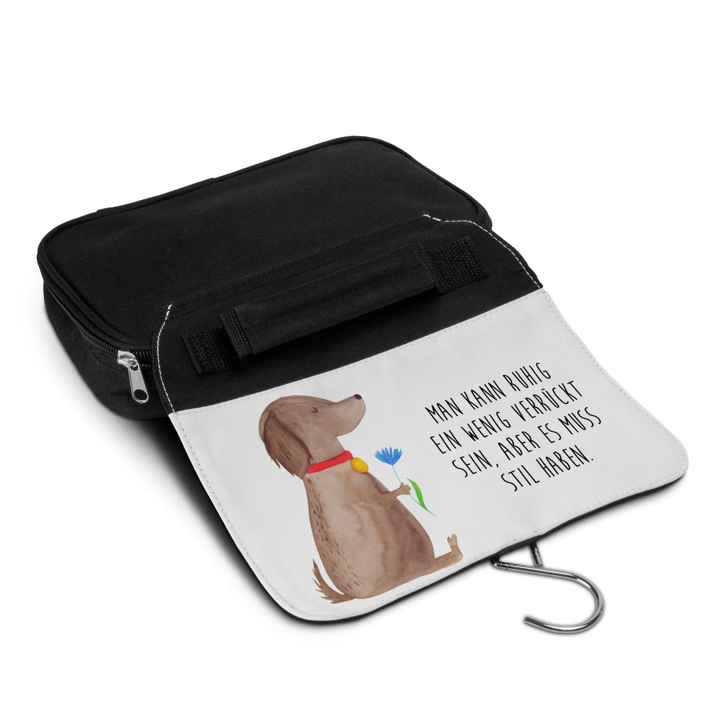 Kulturbeutel Hund Blume Kulturbeutel, Zum Aufhängen, Waschtasche, Kosmetiktasche, Damen, Herren, Aufbewahrungstasche, Schminktasche, Kosmetikbeutel, Organizer, Kulturtasche, Schminkutensil, Hund, Hundemotiv, Haustier, Hunderasse, Tierliebhaber, Hundebesitzer, Sprüche, Hunde, Frauchen, Hundeliebe