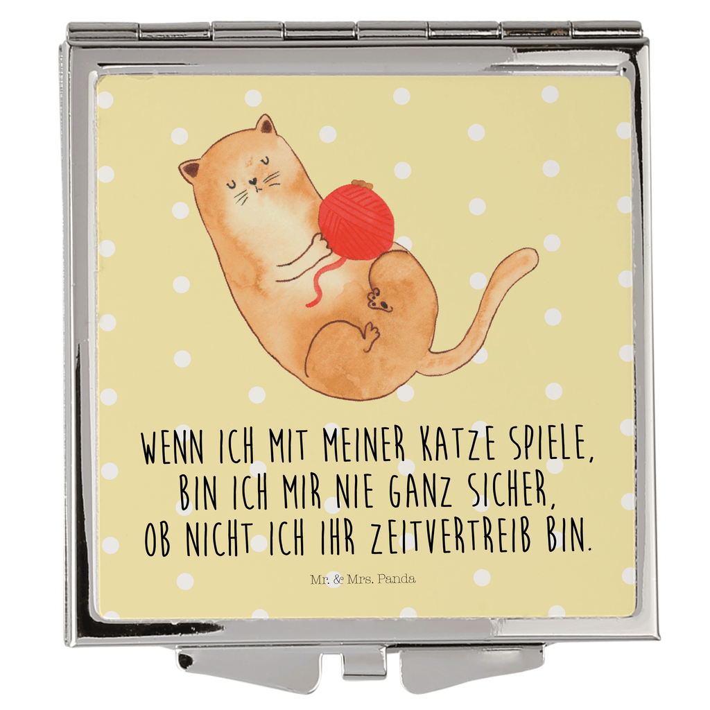 Handtaschenspiegel quadratisch Katzen Wollknäul Spiegel, Handtasche, Quadrat, silber, schminken, Schminkspiegel, Katze, Katzenmotiv, Katzenfan, Katzendeko, Katzenfreund, Katzenliebhaber, Katzenprodukte, Katzenartikel, Katzenaccessoires, Katzensouvenirs, Katzenliebhaberprodukte, Katzenmotive, Katzen, Kater, Mietze, Cat, Cats, Katzenhalter, Katzenbesitzerin, Haustier, Wollknäuel, Wolle, Spielen, Spiel, verspielt