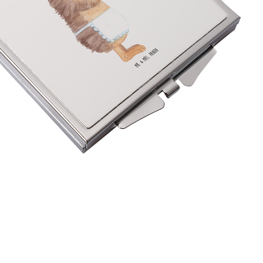 Handtaschenspiegel quadratisch Igel mit Wein Spiegel, Handtasche, Quadrat, silber, schminken, Schminkspiegel, Tiermotive, Gute Laune, lustige Sprüche, Tiere, Wein Spruch, Igel, Geschenk Weintrinker, Geschenk Weinliebhaber, Wein Deko, Weinglas, Rotwein, Weißwein, Wein trinken