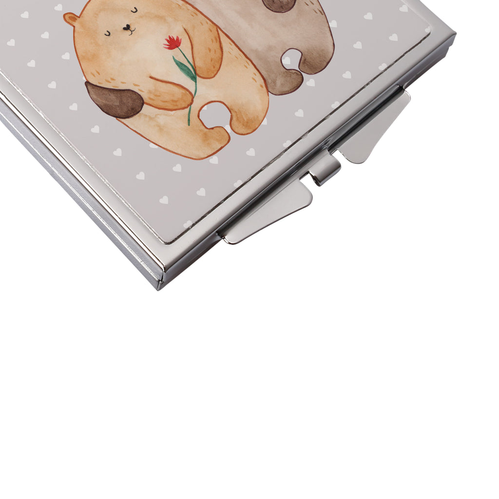 Handtaschenspiegel quadratisch Bären Liebe Spiegel, Handtasche, Quadrat, silber, schminken, Schminkspiegel, Liebe, Partner, Freund, Freundin, Ehemann, Ehefrau, Heiraten, Verlobung, Heiratsantrag, Liebesgeschenk, Jahrestag, Hocheitstag, Verliebt, Verlobt, Verheiratet, Geschenk Freundin, Geschenk Freund, Liebesbeweis, Hochzeitstag, Geschenk Hochzeit, Bären, Bärchen, Bär