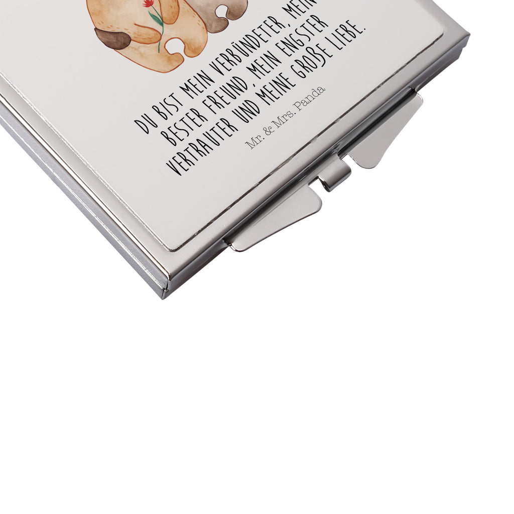 Handtaschenspiegel quadratisch Bären Liebe Spiegel, Handtasche, Quadrat, silber, schminken, Schminkspiegel, Liebe, Partner, Freund, Freundin, Ehemann, Ehefrau, Heiraten, Verlobung, Heiratsantrag, Liebesgeschenk, Jahrestag, Hocheitstag, Verliebt, Verlobt, Verheiratet, Geschenk Freundin, Geschenk Freund, Liebesbeweis, Hochzeitstag, Geschenk Hochzeit, Bären, Bärchen, Bär