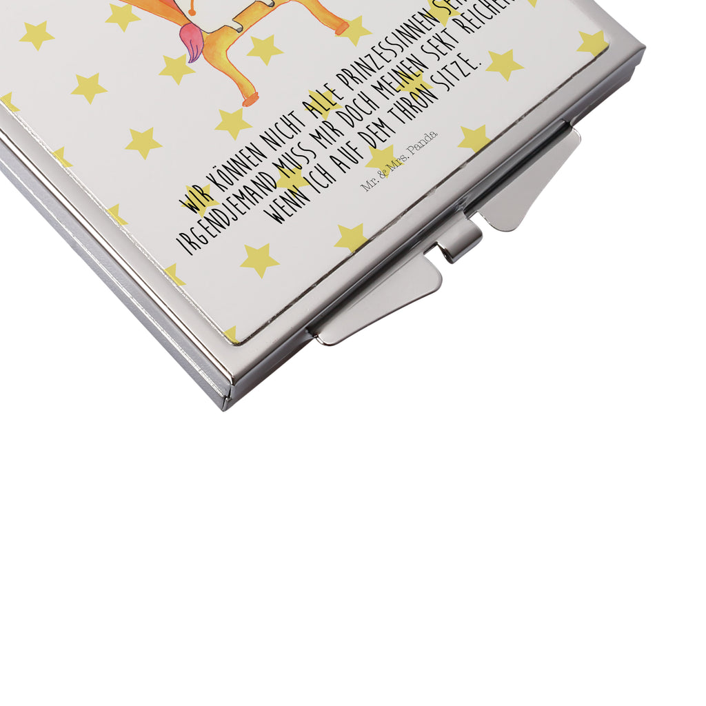 Handtaschenspiegel quadratisch Einhorn Prinzessin Spiegel, Handtasche, Quadrat, silber, schminken, Schminkspiegel, Einhorn, Einhörner, Einhorn Deko, Pegasus, Unicorn, Geburtstag, Prinzessin, Geburtstagsgeschenk, Geschenk, Monat