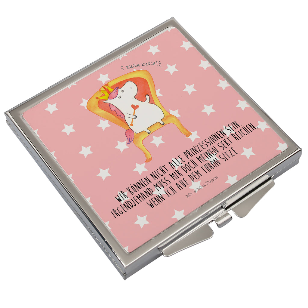 Handtaschenspiegel quadratisch Einhorn Prinzessin Spiegel, Handtasche, Quadrat, silber, schminken, Schminkspiegel, Einhorn, Einhörner, Einhorn Deko, Pegasus, Unicorn, Geburtstag, Prinzessin, Geburtstagsgeschenk, Geschenk, Monat