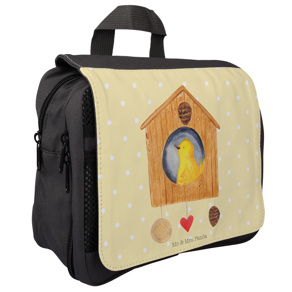 Kulturbeutel Vogelhaus sweet Home Kulturbeutel, Zum Aufhängen, Waschtasche, Kosmetiktasche, Damen, Herren, Aufbewahrungstasche, Schminktasche, Kosmetikbeutel, Organizer, Kulturtasche, Schminkutensil, Tiermotive, Gute Laune, lustige Sprüche, Tiere, Vogelhaus, Vogel, Home sweet Home, Einzug, Umzug, Geschenk, Einzugsgeschenk, Hausbau, Haus