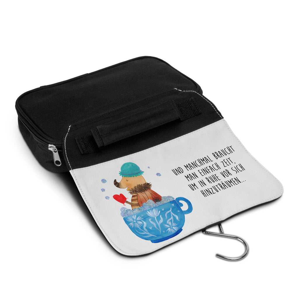 Kulturbeutel Nachtfalter Schaumbad Kulturbeutel, Zum Aufhängen, Waschtasche, Kosmetiktasche, Damen, Herren, Aufbewahrungstasche, Schminktasche, Kosmetikbeutel, Organizer, Kulturtasche, Schminkutensil, Tiermotive, Gute Laune, lustige Sprüche, Tiere, Nachtfalter, Schaumbad, Badezimmer, Bad, WC, Badezimmerdeko, Baden, Tasse, Träumen, verträumt, Ziele, Zeitmanagement